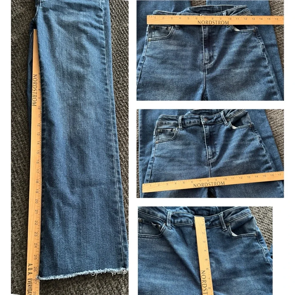 Tractr Juniors Denim Jeans Size 16‎ Girls Straight Adjustable Frayed Hem Zipper